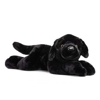 FAO Schwarz Toy Plush Lying Labrador 15" - Black