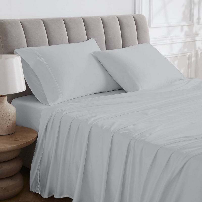 400 Thread Count Wrinkle Free Cotton Solid Sheet Set - Purity Home, 3 of 11