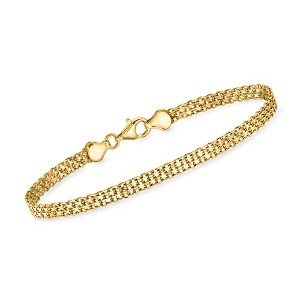Ross-Simons 10kt Yellow Gold Bismark-Link Bracelet - 1 of 3