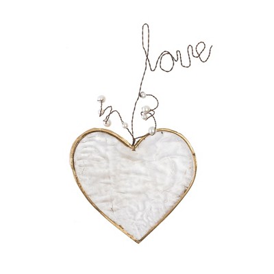 Transpac Stained Glass Heart w/Clear Love Home Decorations Valentines
