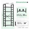 DOMETOUR Bookshelf Classically Modern Bookcase, Tall Book Shelf Display Shelves Storage Organizer Rack for Bedroom Living Room - 4 of 4