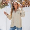 Women's Cozy Soft Brushed Houndstooth Hooded Utility Jacket - Cupshe - 2 of 4