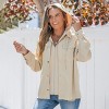 Women's Cozy Soft Brushed Houndstooth Hooded Utility Jacket - Cupshe - 2 of 4