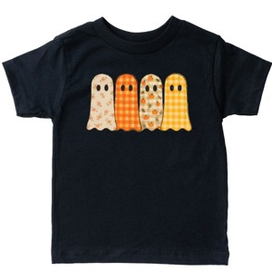 Four Ghosts Checkered Quilted Printed - Youth Short Sleeve Graphic T-Shirt and Toddler Short Sleeve Graphic T-Shirt - 1 of 4
