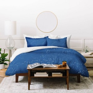 Deny Designs Camilla Foss Northern Sky Duvet Cover and Pillow Shams Blue - 1 of 4
