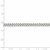 Black Bow Jewelry 4.5mm Rhodium Plated Sterling Silver Solid Curb Chain Bracelet - 4 of 4