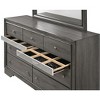Matrix Traditional 7 Drawer Dresser made with Wood in Gray - 2 of 4