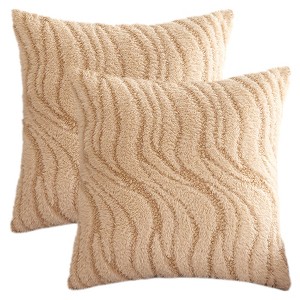 REGALWOVEN Geometric Decorative Farmhouse Throw Pillow Covers Soft Plush Cushion for Sofa Living Room Office 2 Pcs - 1 of 4