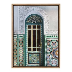 18" x 24" Sylvie Morocco Essaouira Door Framed Wall Canvas by Golie Gold - Kate & Laurel All Things Decor - 1 of 4