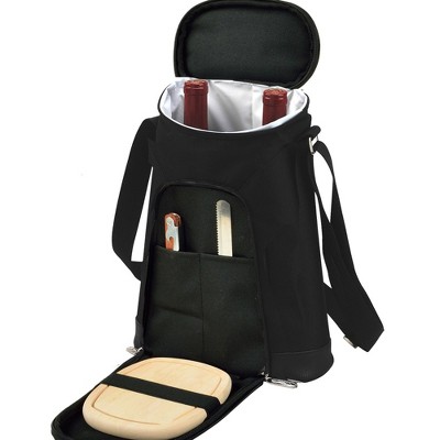 Picnic at Ascot Two Bottle Wine Cooler with Cutting Board, Knife & Corkscrew