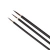 Unique Bargains Small/Medium/Large Brush for Watercolor Bamboo Handle with Animal Hair Bristles Black 3 Pcs - 3 of 3