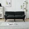 70" Sleeper Sofa Bed,Modern Linen Upholstered Convertible 2-Seater Couch with Thick Cushion for Small Spaces Living Room-Baofuwish - 3 of 4