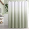 Sage Green Ombre Shower Curtain, 72x72 Polyester Gradient Bath Decor, Washable, Green White Gradient Fabric - 2 of 4