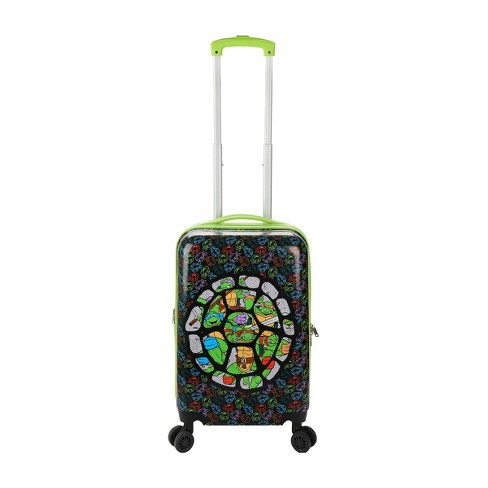 Teenage Mutant Ninja Turtles All over Character Print Behind Turtle Shell Design Black 20 Carry on Luggage Target