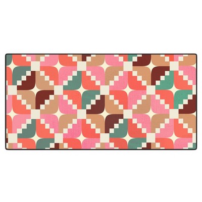 Showmemars Winter Retro Quilt Pattern Desk Mat -Deny Designs