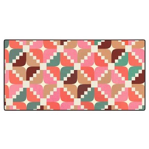 Showmemars Winter Retro Quilt Pattern Desk Mat -Deny Designs - 1 of 4