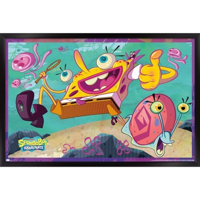 Trends International Nickelodeon Spongebob 25th - Thumbs Up Framed Wall Poster Prints