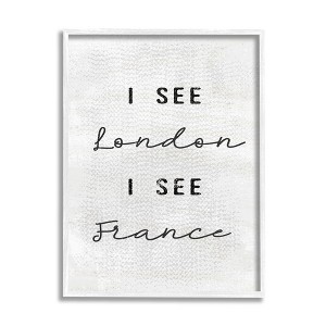 Stupell Industries Black and White I See London I See France Textured Typography, 14" x 11" - 1 of 4
