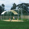 Large Chicken Coop Metal Chicken Run with Waterproof and Anti-UV Cover, Dome Shaped Walk-in Fence Cage Hen House for Outdoor and Yard Farm Use - 2 of 4
