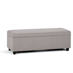 NicBex Modern Ottoman with Storage Design, Ottoman Foot Rest with Stitching Detail and Safety Hinge for Bedroom, Living Room, Gray - 1 of 4