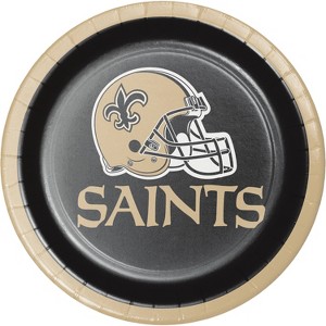 24ct New Orleans Saints Football Dessert Plates - 1 of 3