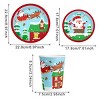 Christmas Paper Plates and Cups Set Decorations for 10 Guests Santa Claus Elk Pattern Plates and Cups for Winter Holiday Christmas Party Decorations - 3 of 4