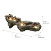Teamson Home 61" 3-Tier Cascading Faux Rock and Wood Fountain Gray - 4 of 4
