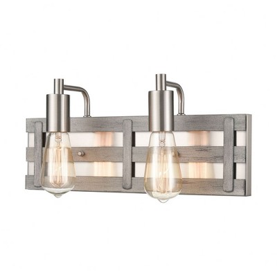 Elk Home Brigantine 2 - Light Vanity in  Weathered Driftwood
