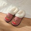 Roxoni Women’s Cozy Faux Fur Slippers with Indoor Outdoor Sole – Festive Holiday Custom Gift Footwear - 2 of 4