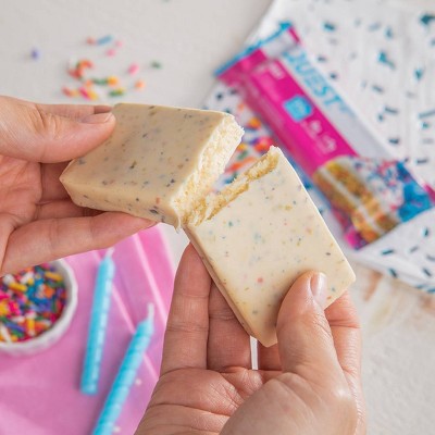 Quest Gluten Free Nutrition Protein Bar Birthday Cake - 4ct: 20g Protein, Chewy, Ready to Eat, 8.5oz