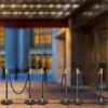 VEVOR Crowd Control Stanchion, Set of 6 Pieces Stanchion Set, Stanchion Set with 5 ft/1.5 m Black Velvet Rope, Black Crowd Control Barrier, Black - 2 of 4