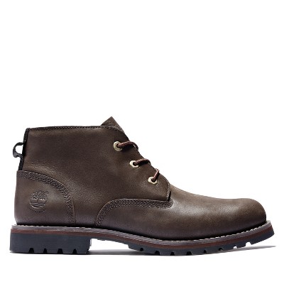 dark brown leather chukka boots