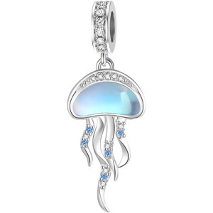Moon Fairy/Moon Fox/Skunk/Jellyfish/Artist Palette Charm Sterling Silver Charms Beads Fits Bracelets Necklace Jewelry for Women - 1 of 4