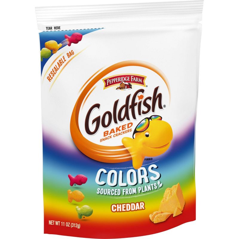 Pepperidge Farm Goldfish Colors Cheddar Crackers - 11oz Re-sealable Bag, 4 of 8