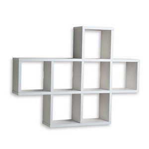 Danya B Cubby Laminated Veneer Shelving Unit White - 1 of 4