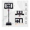 Black Basketball Hoop Outdoor,7.5ft - 10FT Adjustable,Portable Basketball Hoop Goal System For In Backyard/Driveway/Indoor, 44 Inch Backboard And Lar - 2 of 4