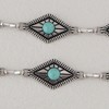 Anna-Kaci Women's Waist Chain Belt with Diamond-Shaped Links and Turquoise Stone Accents - 3 of 4