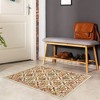 WhizMax Modern Rugs Floral Print Mat Non-Slip Boho Low Pile Non-Shedding Carpet - 3 of 4