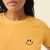 Dalix Smile Face Embroidered Soft Cotton Short Sleeve T Shirt Womens - 4 of 4