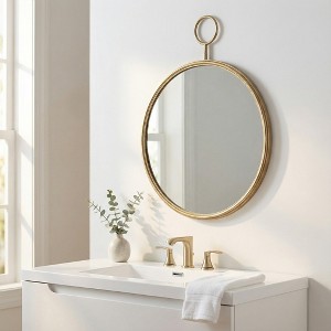 Spassway Gold Circle Decorative Wall Mirrors Metal Frame Bathroom Mirrors for Over Sink Mirrors for Bathroom Entryway Bedroom Living Room - 1 of 4