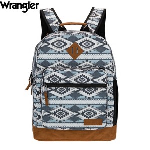 Wrangler Yellowstone 18.5" Backpack for Womens Mens Kids, Classic Logo Water Resistant Casual Daypack for Travel with Padded Laptop Notebook Sleeve - 1 of 4