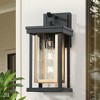 LNC Hewifda 1-Light 13.6-in H Black and Gold with Clear Glass Shade Modern/Contemporary Medium Base (E-26) Outdoor Wall Lights - 2 of 4
