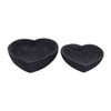 Sagebrook Home Set of 2 Carved Wood Bowls Wooden Nesting Heart Bowls for Table Decor and Display - 2 of 4