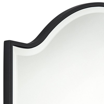 Arch Top Square Vanity Wall Mirror with Matte Black Frame