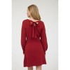August Sky Women's Ribbed Waist Sweater Dress with Back Tie - 2 of 4