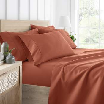 Horbaunal Burnt Orange Queen Size Sheet Set - 6 Piece Luxury 1800 Thread  Count Bedding Sheets & Pillowcases - 16 Inch Deep Pocket Microfiber Bedding  Set - Soft & Wrinkle Bed Sheets : : Home
