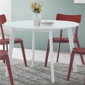 Dexmalle Roma Contemporary White Round Dining Table - 1 of 4