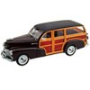 1948 Chevrolet Woody Fleetmaster Dark Brown 1/24 Diecast Model Car by Welly - 2 of 3