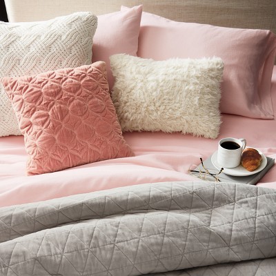 Linen Blend Solid Pillowcase Set Threshold Target