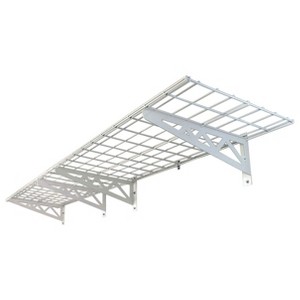 SafeRacks 18 x 48 Inch Garage Wall Shelf Two-Pack with Bike Tire Hooks, White - 1 of 3